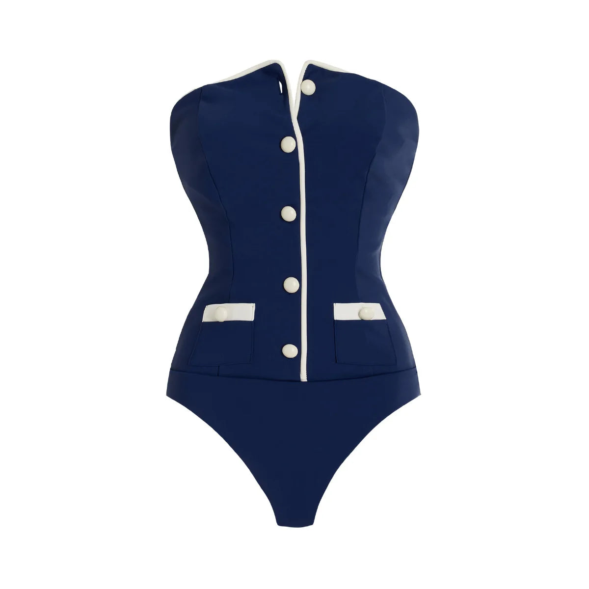 2025 Sexy Women's Swimsuit New Strapless Simple One-piece Swimwear with Shorts Two-piece Set Sliming Bodysuit Beachwear Monokini
