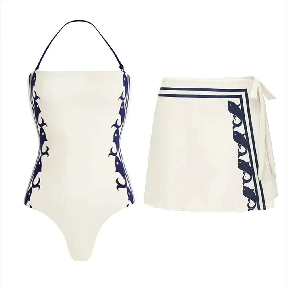 2025 High Quality One Piece Swimsuit Floral Ruffle Printed Push Up Women Bikini Set Swimwear Slimming Bathing Suit Beach Wear