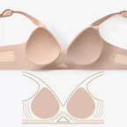 FINETOO Deep V Seamless Bra Women Sexy Hollow Underwear Ladies Comfortable Wireless Brassiere Soft Female 3/4 Cup Bras Lingerie
