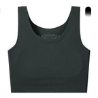 Women's Large Breasts Underwear Wide Shoulder Invisible Corset Antibump Thin Underwear Full Cup Vest Traceless Bra with Bra Pads