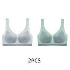 2PCS sexy bra lingerie Plus Size 4XL Seamless Bralette Wire Free Bras For Women Underwear Lingerie Sleep Brassiere Breathable