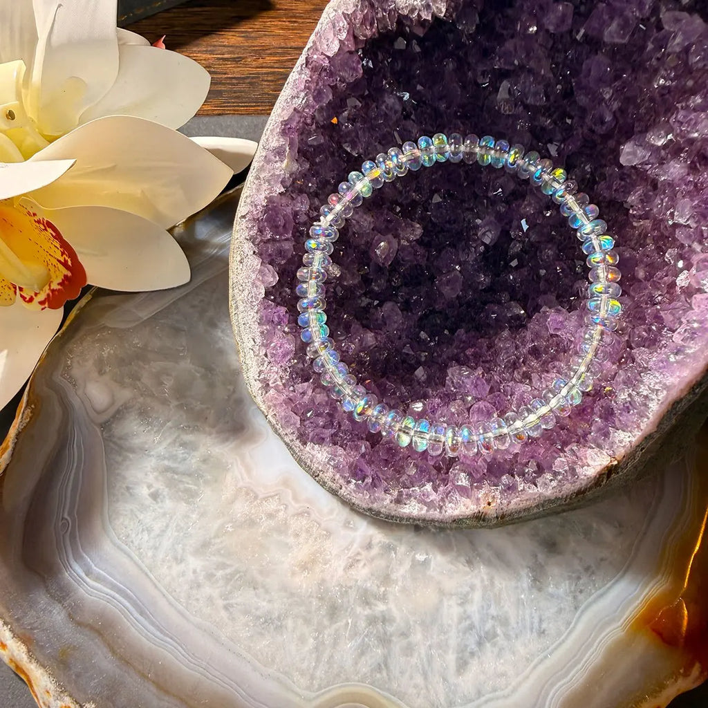 Natural Ethiopian Opal Stretch Bracelet – Women’s Wellness Jewelry