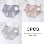 3PCS/set Women's menstrual briefs large flow postpartum water absorption leakproof briefs women's pure cotton menstrual briefs