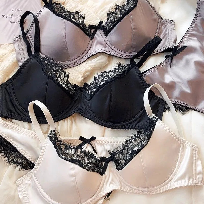 Women'S New Sexy Underwear Night Push Up Gathered Mesh Lace Erotic Sexy Home Bra Set Home Outfits