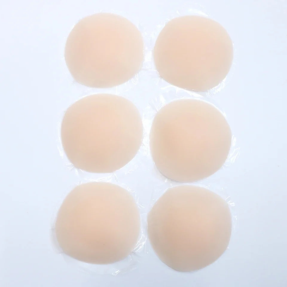 3 Pairs Reusable Nipple Covers Silicone Nipple Pasties For Women Adhesive Breast Petals Chest Sticker No Show Sticky Bra