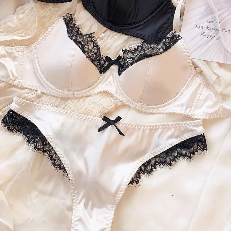 Women'S New Sexy Underwear Night Push Up Gathered Mesh Lace Erotic Sexy Home Bra Set Home Outfits