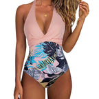 Women's One Piece Swimsuits Tummy Control Bathing Suits for Womens Halter V Neck Criss Cross Ruched Push Up Slimming Swimwear