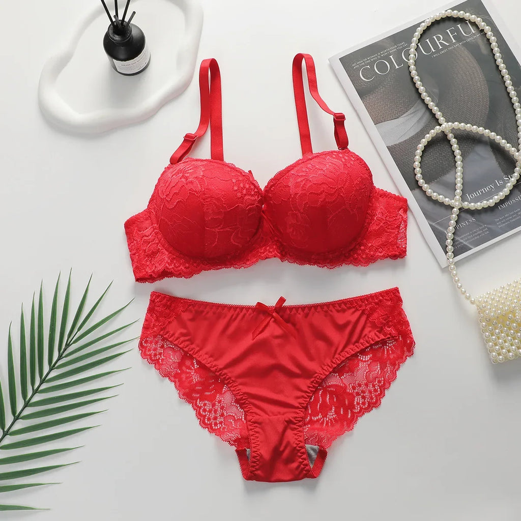 Bra and Panty Set Women's Lace Underwear Ensemble Sexy De Lingerie Femmes Sexy’ Hot Lingeries Sets for Women Sexyfemme Girl