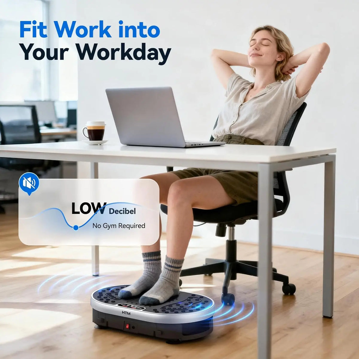 Full Body Vibration Plate – 120 Speeds & 9 Workout Programs