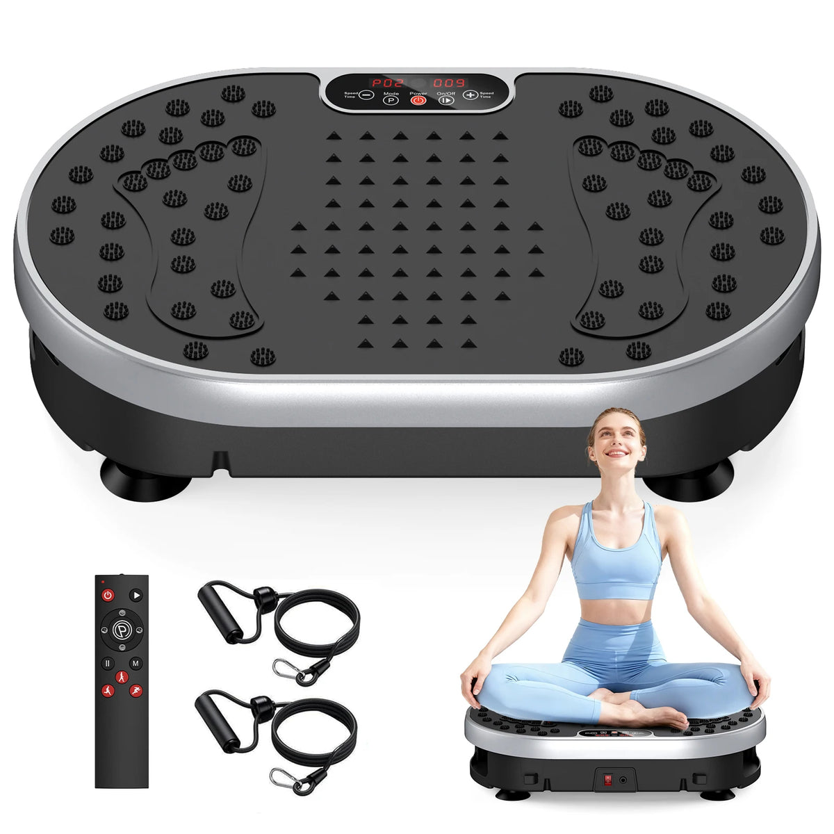 Full Body Vibration Plate – 120 Speeds & 9 Workout Programs