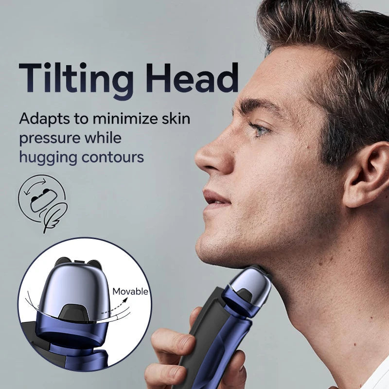 Electric Razor for Men Wet & Dry Foil Shaver with 3-Blade & Edge