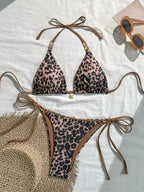 2026 Y2k Summer Cute Pink Sweet Patchwork Sets Cute Bow Design Sexy Lace-up Style Casual Bikini Swimsuit Beach Vaction Clothes