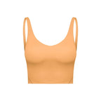 SHINBENE Women's V-neck Slimming Fitness Long-sleeve Padded Short-sleeve Sports Bra Yoga Bra Classic Athletic Tank Top