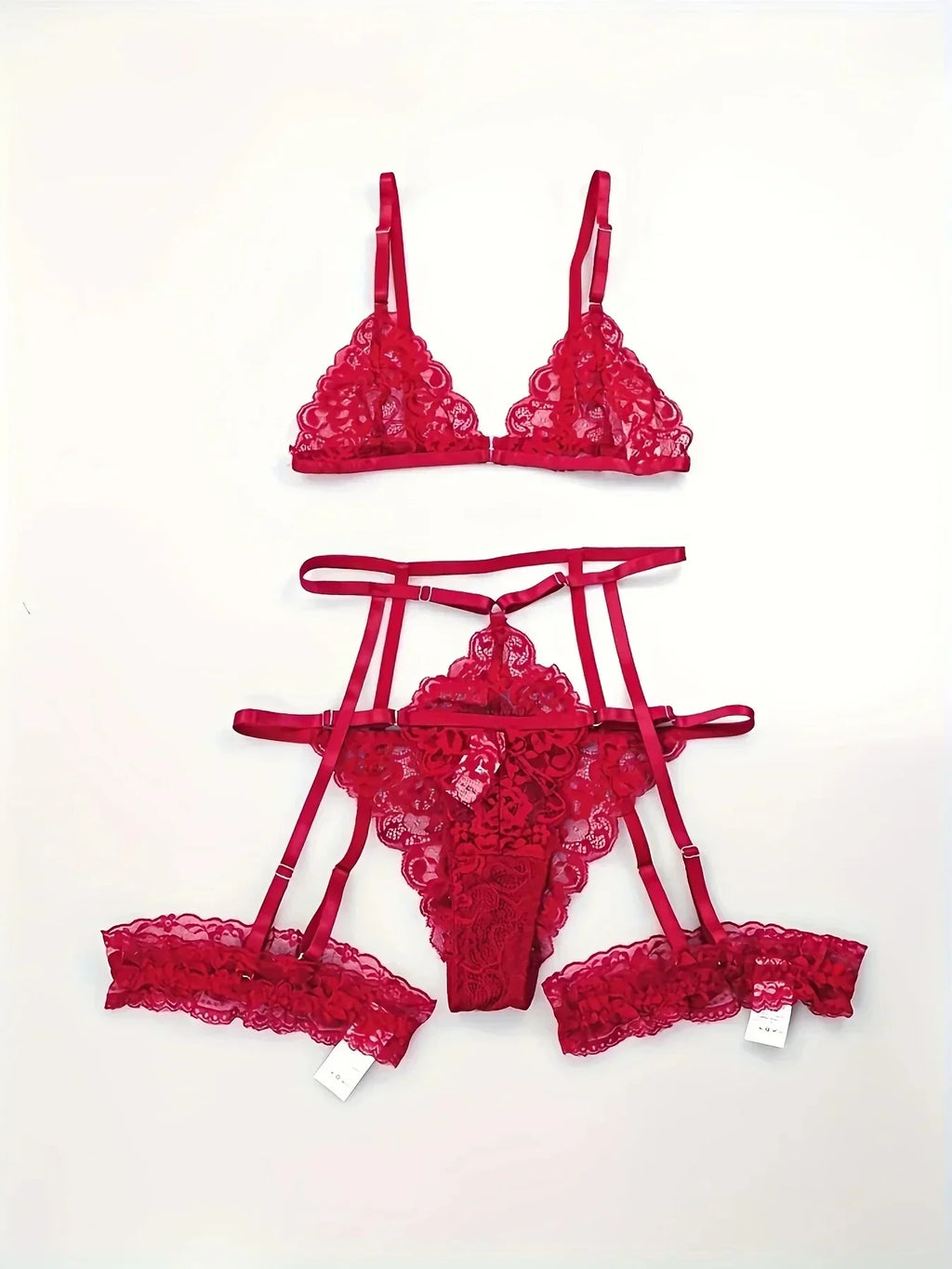 Toucheart 3 Piece Set Sleepwear Suit Sexy Lingerie Women Thin Transparent Lace Bra Set See Through Female Erotic Underwear New