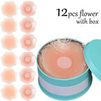 Reusable Women Breast Petals Lift Nipple Cover Invisible Petal Adhesive Strapless Backless Stick on Bra Silicone Breast Stickers