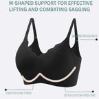 Seamless Wireless Supportive Bra Push Up Comfort Soft No Underwire Full Coverage T-Shirt Bra Plus Size Underwear