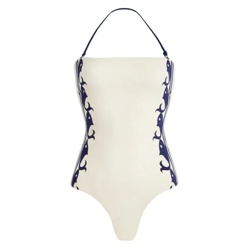 2025 Sexy Women's Swimsuit New Strapless Simple One-piece Swimwear with Shorts Two-piece Set Sliming Bodysuit Beachwear Monokini