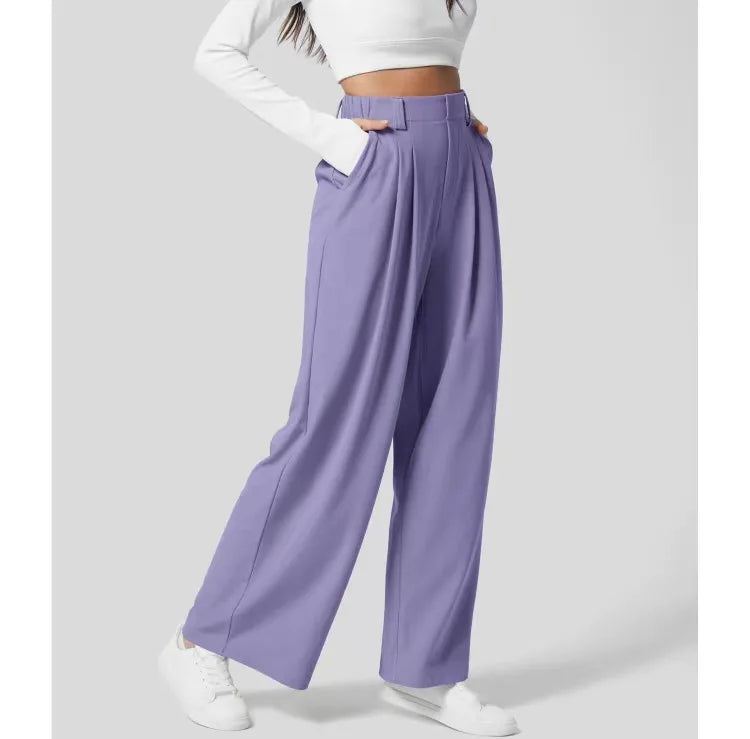 Women's High-Waisted Wide Leg Trousers