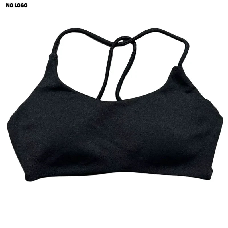 No Logo Twist Back Bra Woman Seamless Yoga Underwear High Support Backless Sports Bra Running Workouts Top Running Gym Bra