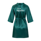 Sage Green Bridal Satin Robe Women Spanish Wedding Robe Novia Kimono Bride Party Bridesmaid Robes