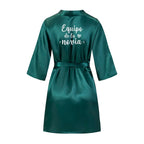 Sage Green Bridal Satin Robe Women Spanish Wedding Robe Novia Kimono Bride Party Bridesmaid Robes