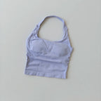 Women's Backless Hanging Necks Fitness Bra Workout Tops Yoga Crop Sports Vest Sexy Gym Fitness Tank Top for Athletic Women