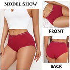 4Pcs S-XXL Cotton High Waist Underpants Women's Seamless High Elastic Belt Panties Comfortable Sports Briefs Breathable Lingerie