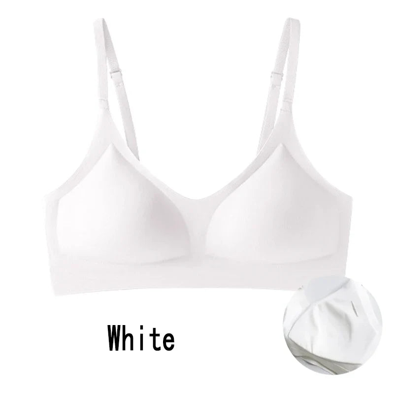Women's bra, seamless underwear, large breasts, small breasts, gathering, thin semi-fixed cup, beautiful back bra, sexy