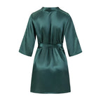 Sage Green Bridal Satin Robe Women Spanish Wedding Robe Novia Kimono Bride Party Bridesmaid Robes