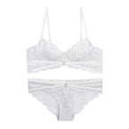 Logirlve Ultra-thin Bra Set Lingerie Push Up Brassiere Embroidery Lace Underwear Set Sexy Straps Panties For Women underwear