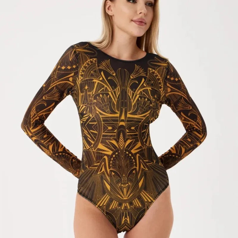 New High Waist Sexy Swimsuit Women Summer Bathing Suit Bikini Set Long Sleeve Swimwear Women Beach Swimming Suit For Female