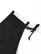 2 Pcs/Set Women's Bikini Split Set Summer Leisure Vacation Style Hanging Neck Bareback Strap Bikini Set Beach Women's Swimsuit