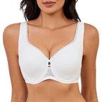 Sheroine Plus Size Underwire Bra Full Coverage Support, Comfortable Lace for Women Unpadded Large Bust Minimizer with Wide Strap