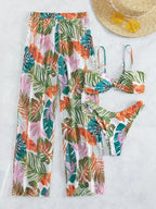 New Swimwear Sexy Bikini Mesh Trousers Three-piece Split Women's Swimsuit