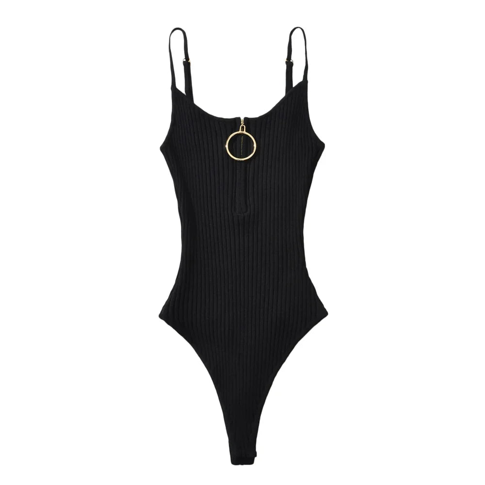 Sexy bodysuit women pink knitted tops women 2024 Summer bodycon bodysuits black camisole bodysuits crochet top backless green