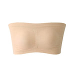 Ladies' Stretch Strapless Bra Fashion Solid Color Invisible Beauty Back Anti-slip Bra Suitable For One-Shoulder Top and Dress