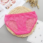 Women's panties Low-Rise Lace Hollow out Mesh Briefs Transparent Sexy Panties Girls Intimate Lingerie Underwear Women's panties