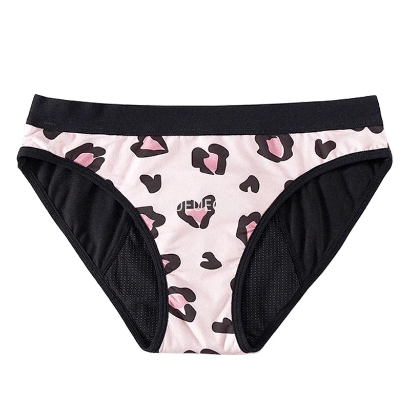 Teen & Women's Period Underwear - 4-Layer Leakproof Cotton Briefs for Medium Flow, Reusable Menstrual Panties