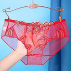 Sexy Transparent Women's Panties Super Thin Breathable Perspective Brief Underwear For Women Floral Mesh Female Lingerie Panty
