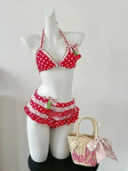 Trendy Ladies High Waisted Bikini Set Tummy Control Swimwear Breathable Quick Dry Stylish Beachwear Pool Party Outfit 2026 New