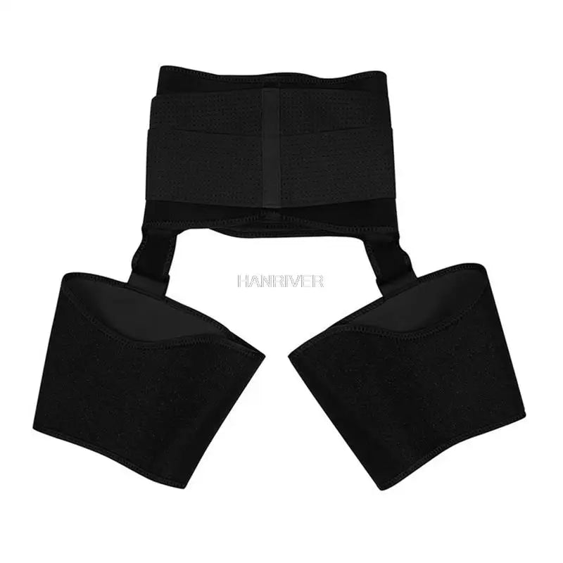 3 in 1 waist and thigh trimmer Double Compression Belt Leg Support Sweat Sauna Effect Neoprene Waist Trainer Butt Lifter Workout
