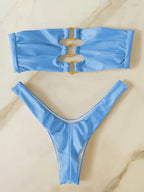Sexy Strappy Micro Bikini Set for Women, Two Piece Swimsuit, High Cut Swimwear, Brazilian Beachwear, Bathing Suit, 2024