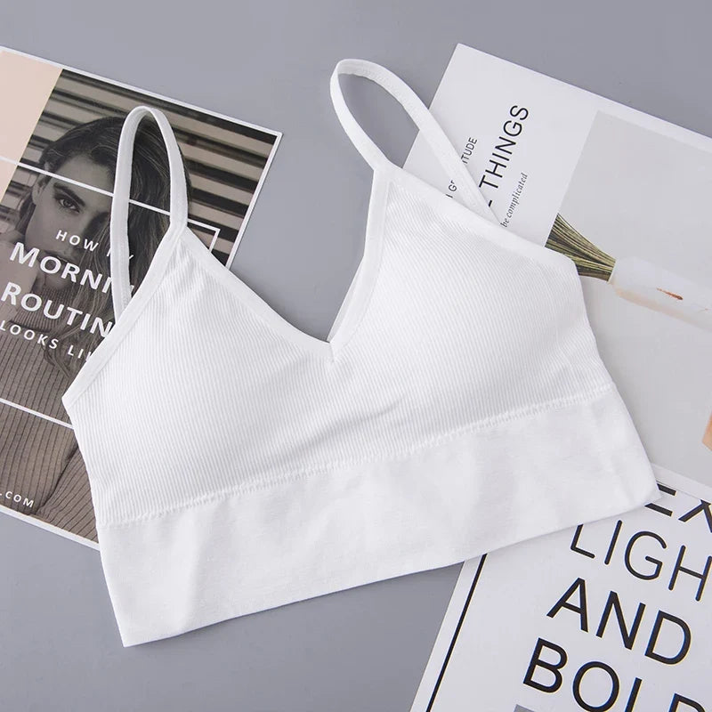 Women's Bra Tube Top Crop Top Female Seamless Back Outdoor Sports Underwear Bra For Women Cotton Female Bra Tops Brassiere