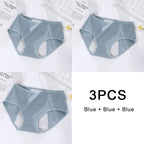 3PCS/set Women's menstrual briefs large flow postpartum water absorption leakproof briefs women's pure cotton menstrual briefs
