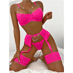 Lingerie Underwear Bras Sets Lace Garter Lingerie Women Intimates 2024 Underwire Bra And Panty Thongs Ladies Underwear Set