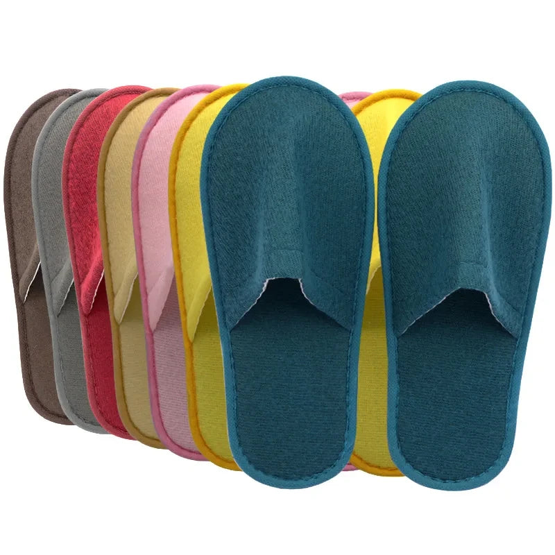 Soft Disposable Guest Slippers – 5 or 10 Pair Set