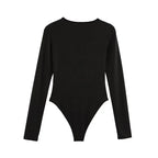 MUJER Black Bustier Bodys for Women Sexy Extreme Bodysuit Women Long Sleeve Bodysuits Woman One Pieces Summer Tops Woman 2025