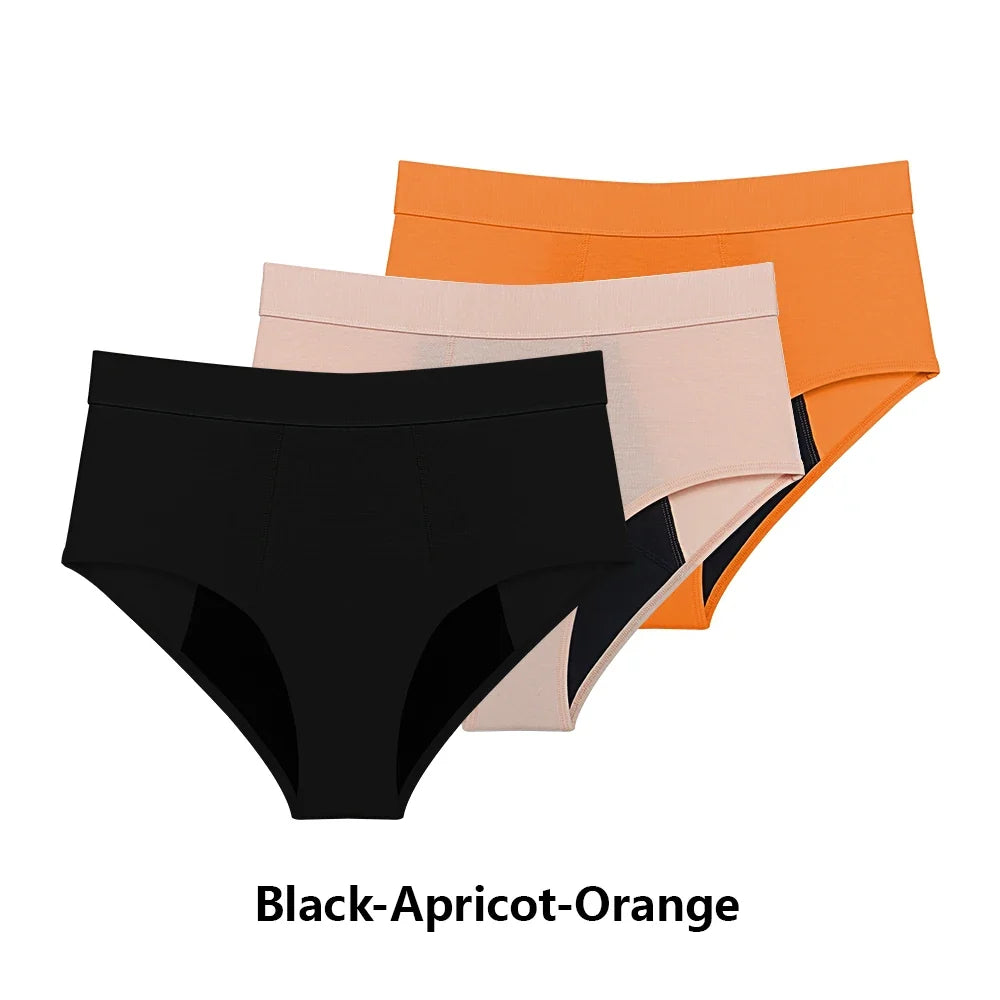3PCS/Lot Menstrual Panties Woman Very Abundant Flow Menstruation Underwear High Waist Leak Proof Period Panties for Girls Set