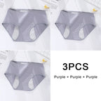3PCS/set Women's menstrual briefs large flow postpartum water absorption leakproof briefs women's pure cotton menstrual briefs