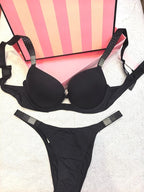 Rhinestone Sexy Women Bra Set Bralette Girls Underwear Brassiere Fashion Thong Gather Bras Lingerie Panty Sets